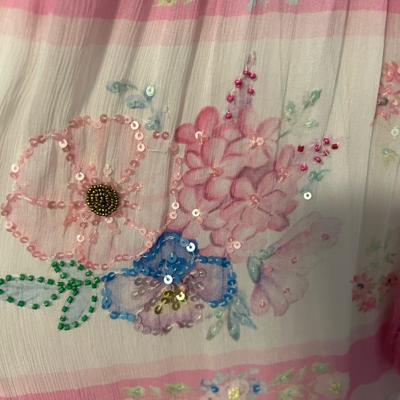 Fillyboo Pink and White Long Sleeve Maxi Dress - Picture 4 of 11